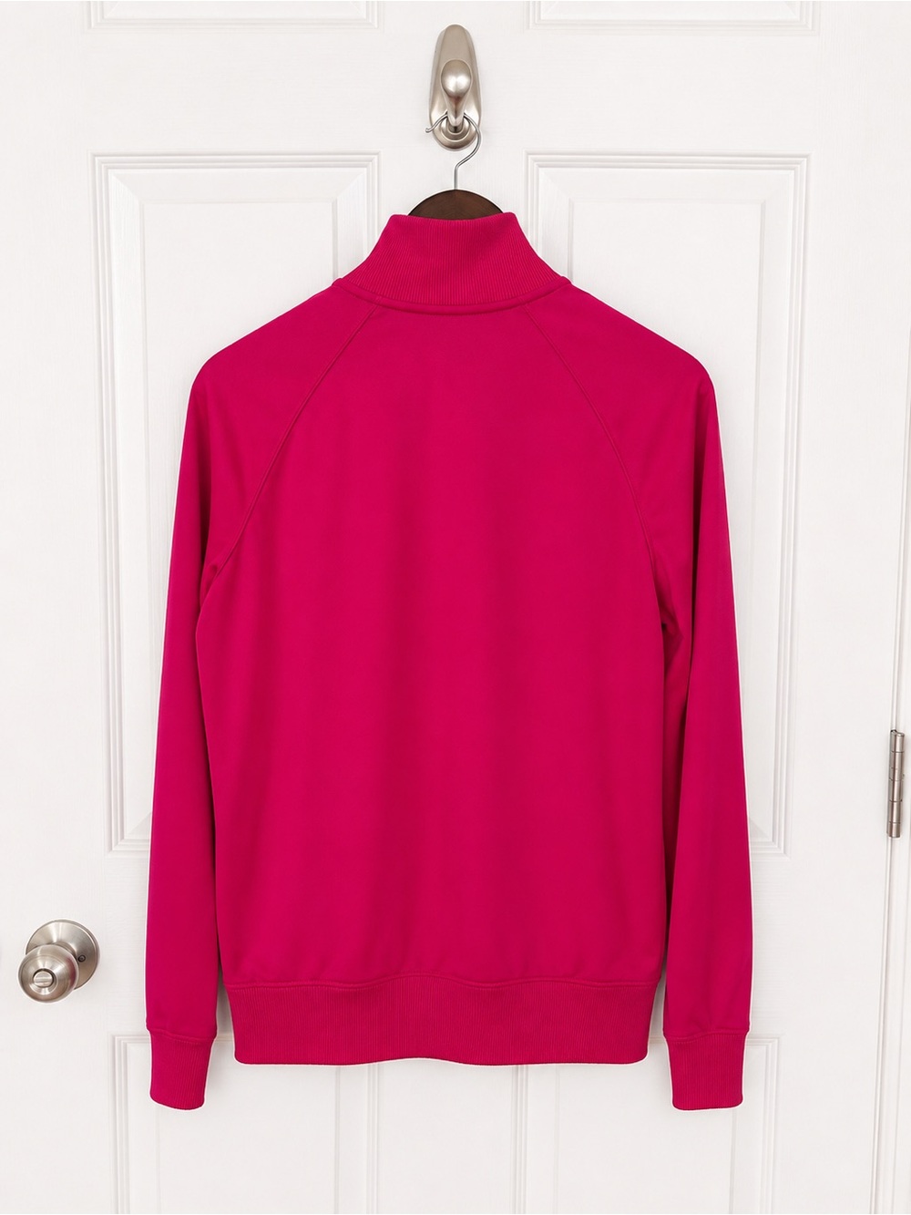 Nike Hot Pink Full-Zip Track Jacket with White Swoosh - Picture 2 of 3